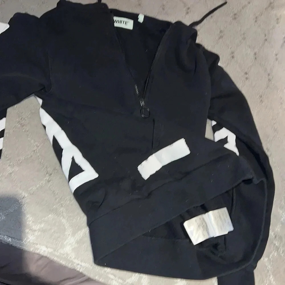 🎉HP🎉Off White Caravagio Diag Arrows Long sleeve Zipper  Hoodie Sz XS - Picture 8 of 15